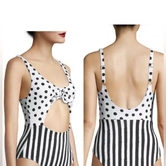 No Boundaries Other - No Boundaries Black and White Polka Dot Bikini
